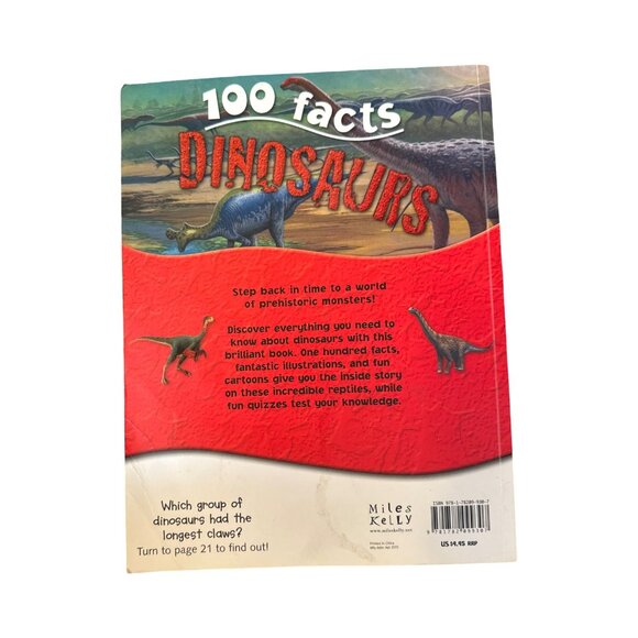 100 Facts Books Bundle - Dinosaurs Sharks & Human Body By Miles Kelly - Set of 4 - Picture 3 of 9